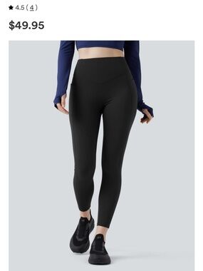 HALARA Black High-Waist Pocket Leggings